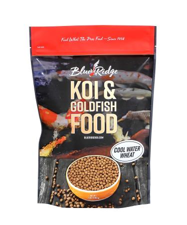 Blue Ridge Fish Food, Cool Water Wheat Formula Floating 3/16" Pellet, Koi and Goldfish 2 Pound (Pack of 1)