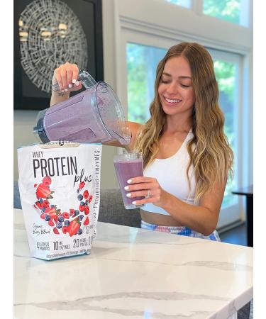 Whey Protein Plus 600g - 20 Servings Probiotics Prebiotics L-Glutamine Keto MCTs No Sugar - Optimal Protein & Antioxidants - Buy Online on GoSupps.com