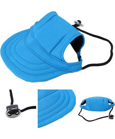 Blue Psop Dog Baseball Cap with Ear Holes - Stylish Sun Hat for Puppies & Small Dogs - Buy Online on GoSupps.com