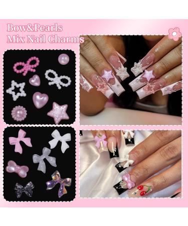 3D Silver Butterfly Cherry Planet Nail Charms - Rhinestones Pearls & Assorted Gems for Nail Art DIY Manicure - International Shipping Available - Buy Online on GoSupps.com