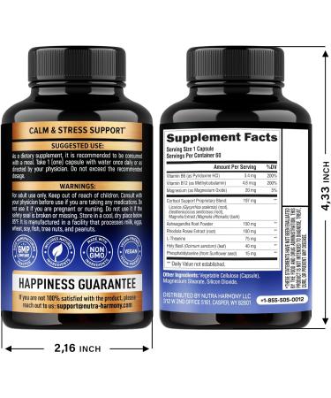 NUTRAHARMONY Biotin Collagen Keratin & Cortisol Support Capsules - Buy Online on GoSupps.com