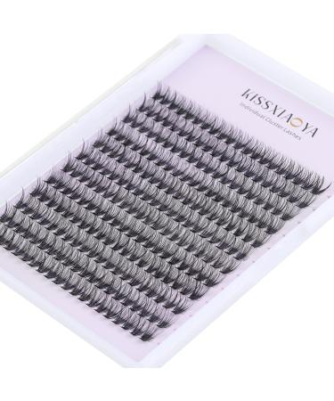 Cluster Eyelash 240pcs 40D 0.07 D Curl 9mm Cluster Eyelashes Extensions Soft Individual Lashes Natural False Eyelashes Cluster DIY Eyelash Extension At Home (9mm 9mm 40D-D-0.07) 1 count (Pack of 1) 9mm 40D-D-0.07