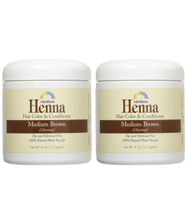 Henna (Persian) Med Brown (Chestnut) 4 oz - Pack of 2 | Natural Hair Dye - Buy Online on GoSupps.com
