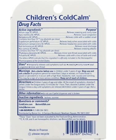 Boiron Children's Coldcalm 80 CT - Natural Cold Relief for Kids - Buy Online on GoSupps.com
