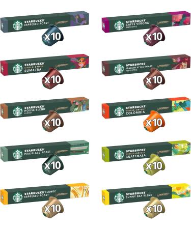 STARBUCKS Variety Discovery Pack by Nespresso Coffee Capsules All Types of Roasting 10 x 10 (100 Capsules) - Amazon Exclusiv - Buy Online on GoSupps.com