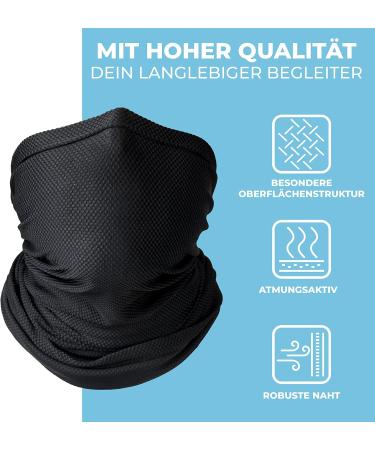 Aktivplus Premium Hose Scarf for Men & Women - Black Multifunctional Face & Neck Mask - Elastic & Breathable Motorcycle Bandana - International Shipping Available - Buy Online on GoSupps.com