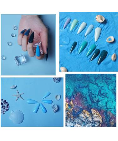 Drizzle Beauty Gel Nail Polish Kit Blue Green Series 12 Colors Collection | 3 Pack Top & Base Coat | Soak Off LED Nail Polish Set | DIY at Home Gift for Women - Buy Online on GoSupps.com