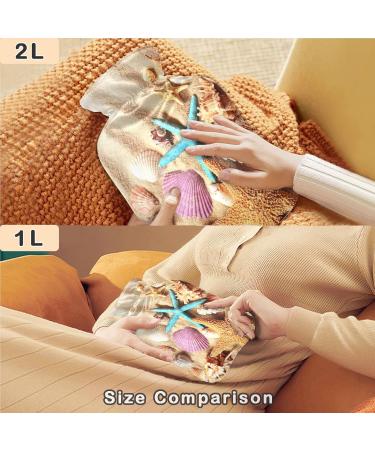 Naanle Summer Beach Seestern Hot Water Bottle 2L - Transparent Large Bed Warmer for Pain Relief & Cold Therapy - Buy Online on GoSupps.com