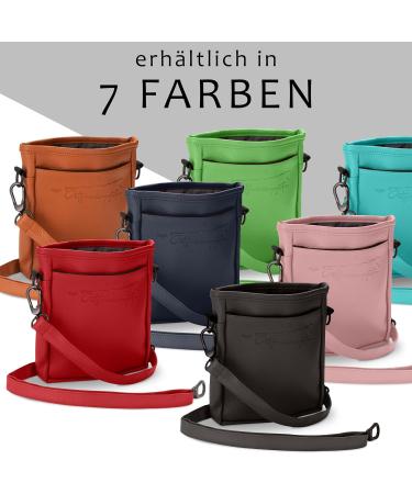 Ostfriesenpfoten Frieda Dog Treat Pouch - High-Quality Synthetic Leather Brown Size M - Easy Open Single-Handed Lock Gassitasche for Dog Owners | International Shipping - Buy Online on GoSupps.com