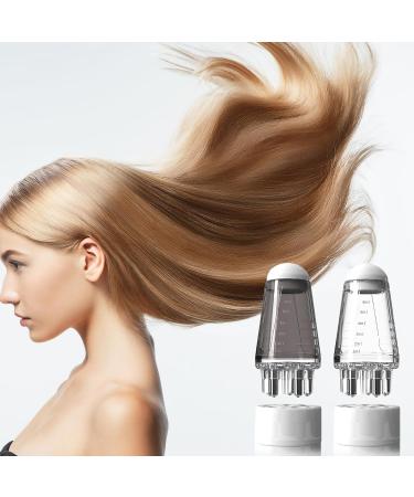 Leogony 2PCS Hair Oil Applicator Bottle and Scalp Massager Portable Liquid Hair Oil Dispenser Comb Massage with Roller Ball (White+Gray) - Buy Online on GoSupps.com