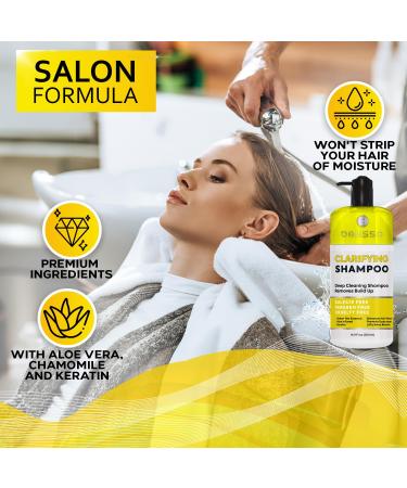 Clarifying Shampoo for Oily Hair | Gentle Sulfate-Free Formula for Men & Women | Removes Build-Up & Chlorine | Safe for Color Treated & Curly Hair - Buy Online on GoSupps.com