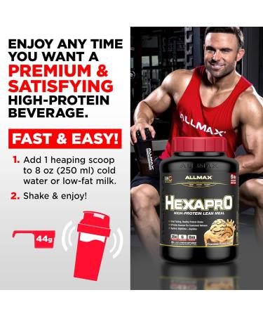 ALLMAX HEXAPRO Chocolate Peanut Butter - 2 lb - 25 Grams of Protein Per Serving - 8-Hour Sustained Release - Zero Sugar - 21 Servings Chocolate Peanut Butter 2 Pound (Pack of 1) - Buy Online on GoSupps.com