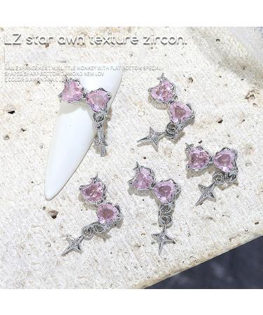 Enchanting 3D Bow Heart And Butterfly Chains Zircon Lovely Manicures Nails Art Decoration Y905 - Buy Online on GoSupps.com