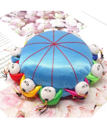 Honbay Handmade Chinese Traditional Style Needle Pin Cushion with 10 Kids (Blue) - Buy Online on GoSupps.com