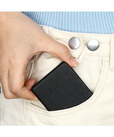 Compact Black Travel Makeup Mirror for Men, Women & Girls - Portable Double-Sided Magnifying Vanity Mirror - Ideal for Purse, Handbag & Pocket - Distortion-Free - Buy Online on GoSupps.com