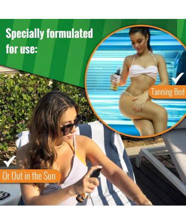 Peptide Tanning Accelerator Oil 200ml - Enhanced with Melanin Activating Peptides and Aloe Vera, Watermelon Scent - For Outdoor and Tanning Bed Use - Buy Online on GoSupps.com