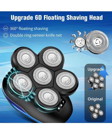 6 in 1 Electric Head Shaver for Bald Men | Cordless Razor with LED Display | IPX7 Waterproof Skull Shaver | Head Shaver Kit Included - Buy Online on GoSupps.com