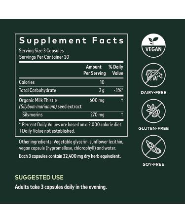 Gaia Herbs Milk Thistle Seed 60 Vegan Liquid Phyto-Caps - Liver Support & Detox - Buy Online on GoSupps.com