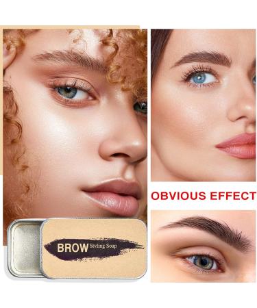 Eyebrow Soap Kit Brows Styling Soap Brow Wax Long Lasting & Waterproof Eyebrow Styling Pomade for Natural Brows Feathery Brows Makeup Balm - Buy Online on GoSupps.com