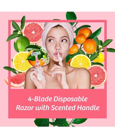 BIC Soleil Escape Women's Disposable Razors - 4 Blades for Comfortable Shave, Citrus Scented Handle - 4 Count - Buy Online on GoSupps.com