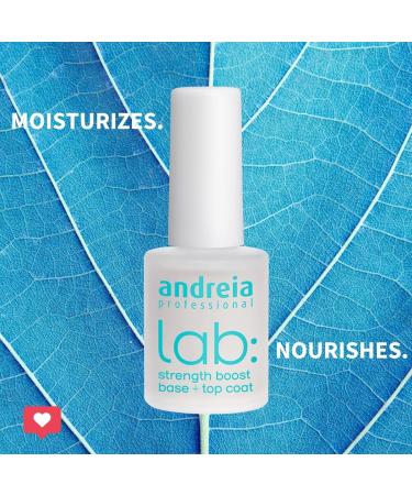 Andreia Professional Nail Care - LAB Strength Boost 3-in-1 Formula: Hardening Treatment Base & Top Coat - Vegan Long-Lasting Shine Nail Protection - Made in EU - Buy Online on GoSupps.com