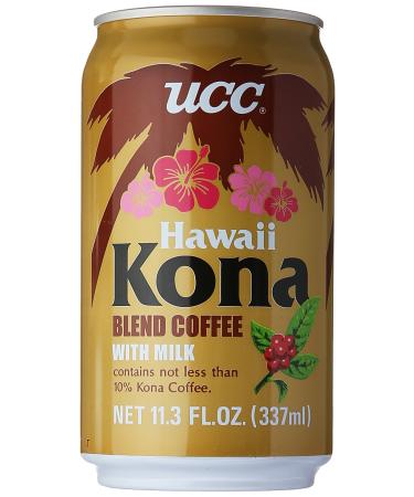 UCC Hawaii Kona Blend Coffee with Milk, 11.3 Fl Oz (Pack of 24)