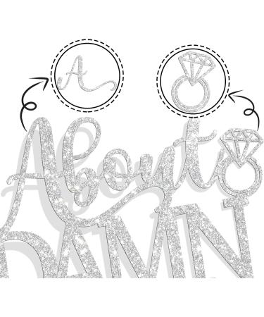 About Damn Time Cake Topper Funny Wedding/Engagement/Bridal Shower/Happy Birthday Party Decorations Supplies for Men Women Silver Glitter - Buy Online on GoSupps.com