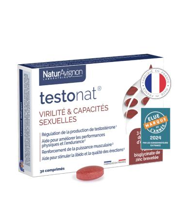 NaturAvignon Testonat Laboratory | Promotes Testosterone | Clinically Proven Effectiveness | Male Performance Strength Endurance | Tribulus + Rhodiola | 30 Tablets (30 Days)