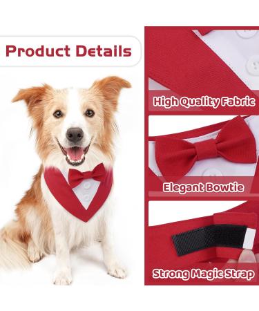 Maustlie Dogs Smoking Bandana - Adjustable Triangle Scarf for Weddings & Parties | Red M Size - Buy Online on GoSupps.com
