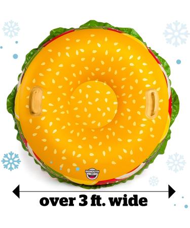 BigMouth Inc. Snow Tube  Inflatable Sleds for Kids and Adults  Heavy Duty PVC Giant Cheeseburger - Buy Online on GoSupps.com