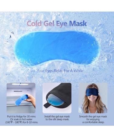 Cooling Eye Mask for Puffy Eyes Reusable Gel Eye Mask Silk Ice Eye Mask to Soothe Swollen Eyes and Dark Circles Relieve Headaches and Sinus Pain with Cold Eye Mask and Eye Gel Mask Therapy(Blue) - Buy Online on GoSupps.com