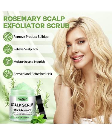 Traitement Gommage Cuir Chevelu au Romarin et Menthe Rafra chissante & Huile de Romarin pour Cheveux & Brosse Massante - Cuir Chevelu Gras et Pelliculaire Soin Capillaire Doux pour des Cheveux Forts - Buy Online on GoSupps.com