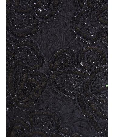 Buy VIJIV Women's Vintage 1920s Gatsby Sequin Beaded Lace Cocktail Dress - L/UK14-16/EU42-44 - Black | International Shipping Available - Buy Online on GoSupps.com