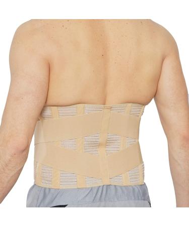 NeoTech Care Adjustable Compression Wide Back Brace Lumbar Support Belt - Size L (Charcoal) | Best Support for Lumbar Pain Relief - Buy Online on GoSupps.com