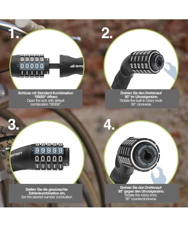 Secure Your Bike with Our Number Code Steel Chain Lock | Heavy-Duty Bicycle Wheel Lock for Maximum Theft Protection - Buy Online on GoSupps.com