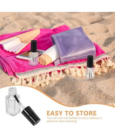 Sewroro Lot de 20 Flacons de Vernis Ongles Vides 5 Ml en Verre Transparent avec Pinceau Int gr Format Rectangulaire Compact Rechargeables pour Nail Art et Soins des Ongles  - Buy Online on GoSupps.com