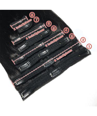 Hair Extensions 14-26 Inch Clip in Human Hair Extensions Full Head 8 Pieces 18 Clips Natural Black Double Weft Brazilian Real Remy Hair Extensions Thick Straight Silky Natural Human Hair(120G-1set 20i 20inches 120G-1set - Buy Online on GoSupps.com
