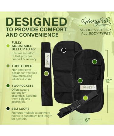 Nephrostomy Tube & Drainage Bag Cover (Black) - Comfortable Durable & Secure | International Shipping Available - Buy Online on GoSupps.com