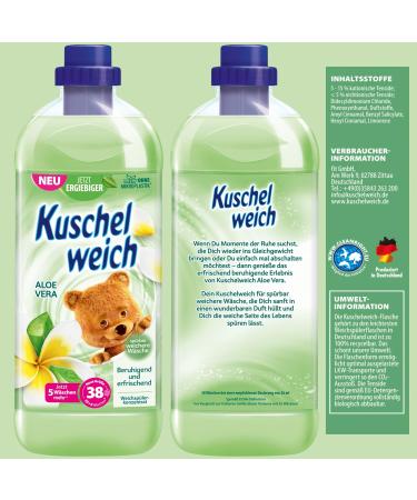 Buy Cuddly Soft Fabric Softener with Aloe Vera - Dermatologically Tested Eco-Friendly 1L for Up to 38 Washes - Buy Online on GoSupps.com