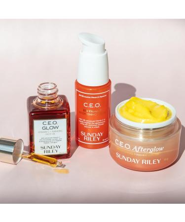 Sunday Riley Morning Buzz Vitamin C Brightening Trio - Best International Skincare Set for Radiant Skin - Buy Online on GoSupps.com