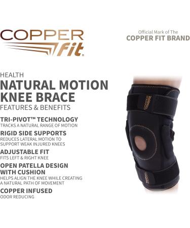 Shop Copper Fit Adjustable Health Natural Motion Knee Brace - Ultimate Support for Pain Relief - Buy Online on GoSupps.com