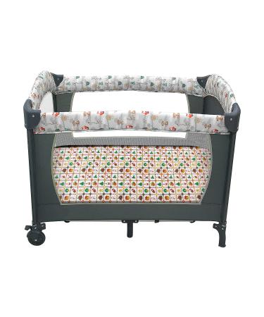 Babygoal Christmas Play Playard Sheets for Boys & Girls 100% Organic Cotton  2 Pack 27"x39"x4" 2CYXW22-B Cotton-Christmas Playard Sheet/Mini Crib Sheet - Buy Online on GoSupps.com