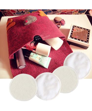 PINOWU 16 Pack Reusable Bamboo Makeup Remover Pads with Laundry Bag - Organic Cotton Rounds for Facial Cleansing - Chemical-Free Bamboo Velour - White - Buy Online on GoSupps.com