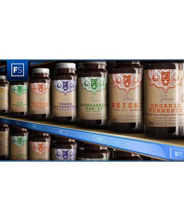 FS Reishi | 120 Reishi Capsules - High Potency 2100mg Reishi Mushrooms Extract (15:1) per Dose | Non-GMO Gluten Free & Allergen Free | Made in the UK - Buy Online on GoSupps.com