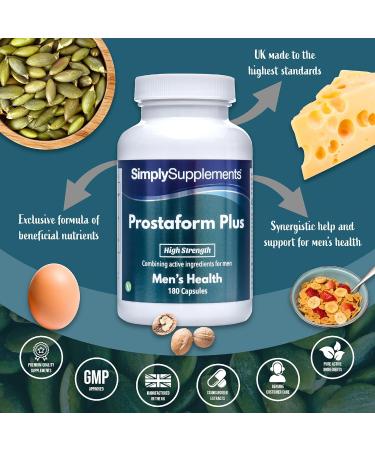 Prostaform Capsules with Pumpkin Seed Extract, L-Glutamine & L-Arginine HCL - 180 Vegan Capsules, UK Made - Buy Online on GoSupps.com