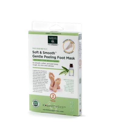 Earth Therapeutics Soft & Smooth Gentle Peeling Foot Mask - 2 Pairs