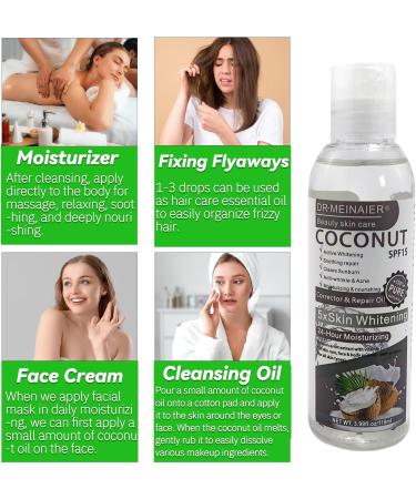 Elitzia coconut oil hair spa huidmassage oil conditioning skin nourishing moisturizer makeup verwijderen en herstellen fei universal foundation oil facial body 118ml natural pure ETMS015 - Buy Online on GoSupps.com