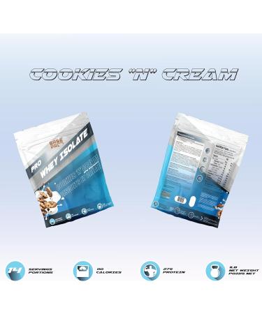 Pro Whey Isolate - Cookies 'N' Cream | Base Pro Nutrition | Whey Isolate Protein Powder 27 Grams of Protein Per Scoop 14 Servings Per Pouch | 1LB Cookies & Cream 454 g (Pack of 1) - Buy Online on GoSupps.com