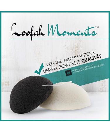 Loofah Moments Konjac Sponge | Natural Vegan Facial Care | Gentle Peeling & Make-Up Remover for Pimples & Blackheads | Plastic-Free Konjac Face Sponge - Buy Online on GoSupps.com