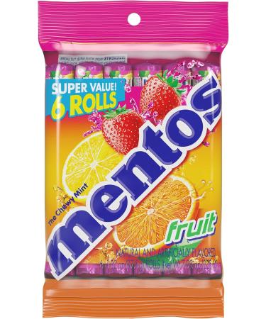 Mentos Candy Fruit Rolls 7.92 Ounce (6 Rolls) - Buy Online on GoSupps.com